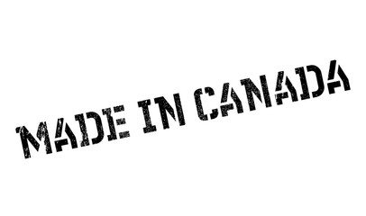 Made In Canada rubber stamp. Grunge design with dust scratches. Effects can be easily removed for a clean, crisp look. Color is easily changed.