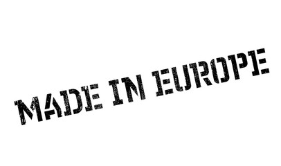Made In Europe rubber stamp. Grunge design with dust scratches. Effects can be easily removed for a clean, crisp look. Color is easily changed.