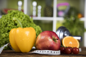 Healthy lifestyle concept, vitamins