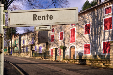 Fototapeta premium Schild 185 - Rente
