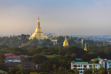 Shwedagon Pagoda in Yangon, Myanmar.