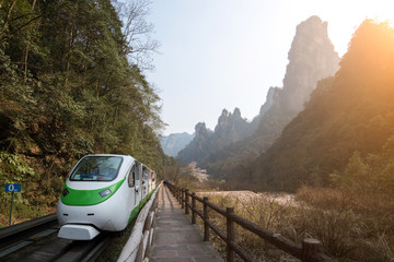 Train at Zhangjiajie National Park