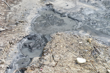 阿寒湖にあるボッケの風景
