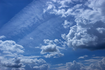 Синее небо и кучевые облака - obrazy, fototapety, plakaty