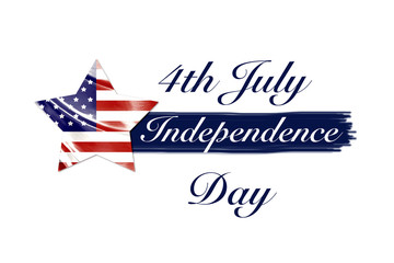 Fototapeta na wymiar Independence day of America 4th of July poster 