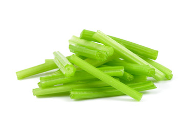 Fresh celery isolated on white background, celery for cooking