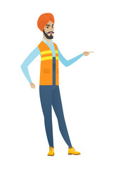 Furious hindu builder screaming and shaking finger