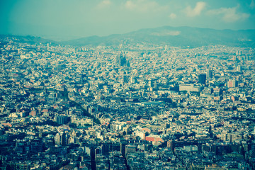 Historical neighbourhoods of Barcelona, view above