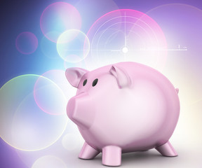 pink piggy bank, investment concept