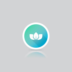 Modern Round Leaves Icon