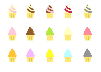 소프트아이스크림 on white background