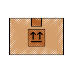 box carton delivery icon vector illustration design