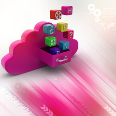 Obraz premium Cloud computing concept