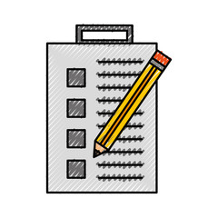 checklist order with pencil delivery service vector illustration design