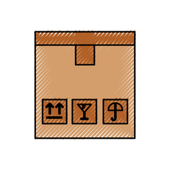 box carton delivery icon vector illustration design