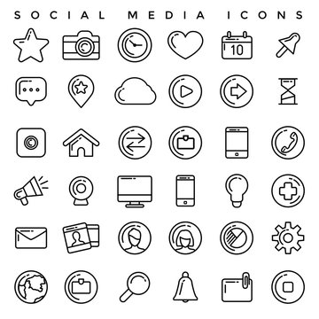 Social Media Icons Set