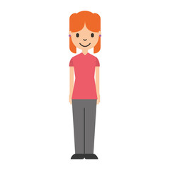 cute young girl avatar character vector illustration design