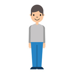 young man avatar character vector illustration design