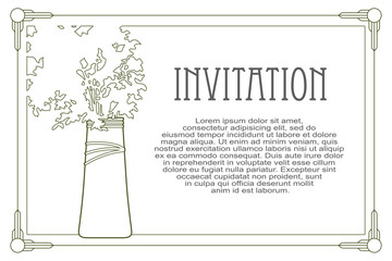 Vector template. Poppy border