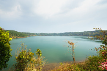 Tranquil lake. Bien Ho lake in Gia Lai, Vietnam
