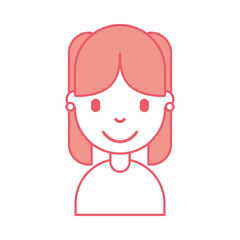 cute young girl avatar character vector illustration design