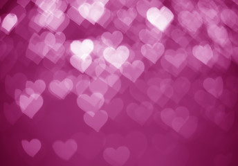 Valentine's day background. blurred bokeh with hearts bokeh style.