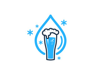 Cold Beer Icon Logo Design Element