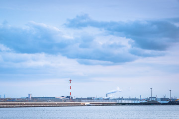 Fototapeta na wymiar 京浜島から見る羽田の風景