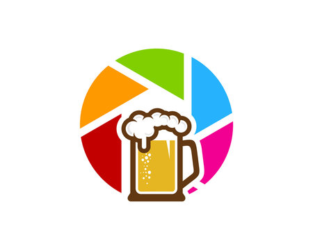 Photo Beer Icon Logo Design Element