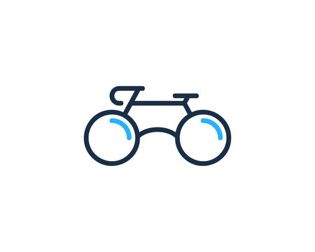 Geek Bike Icon Logo Design Element