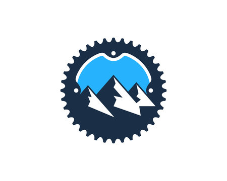 Mountain Bike Badge Icon Logo Design Element