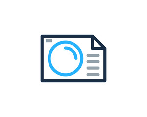File Document Camera Icon Logo Design Element