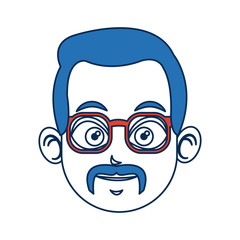 man character blue hair avatar image