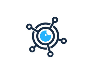Tech Eye Icon Logo Design Element