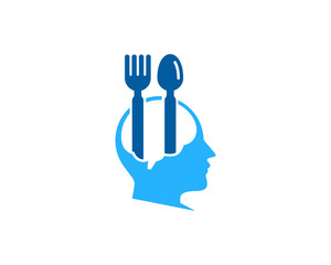 Fototapeta premium Head Food Icon Logo Design Element