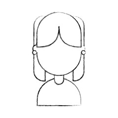 cute young girl avatar character vector illustration design