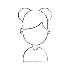 cute young girl avatar character vector illustration design