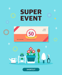 Shopping template illustration