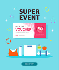 Shopping template illustration