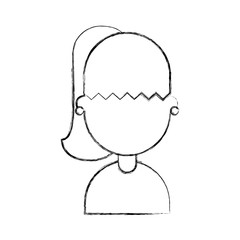 cute young girl avatar character vector illustration design