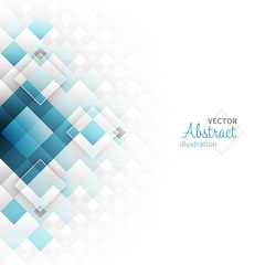 Abstract geometric futuristic background with square shapes.