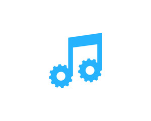Music Gear Icon Logo Design Element