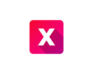 Modern Gradation Shadow Letter X Icon Logo Design Element