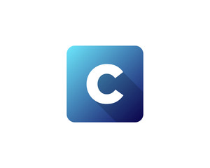 Modern Gradation Shadow Letter C Icon Logo Design Element