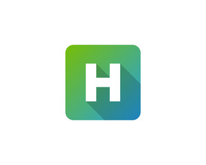 Modern Gradation Shadow Letter H Icon Logo Design Element