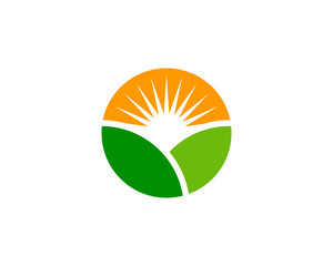 Nature Sun Icon Logo Design Element