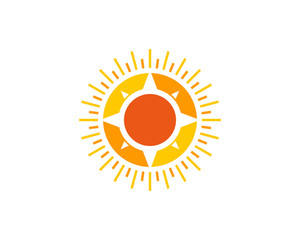 Sun Compass Icon Logo Design Element