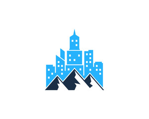 Mountain Town Icon Logo Design Element