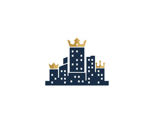 Naklejka premium King Town Icon Logo Design Element