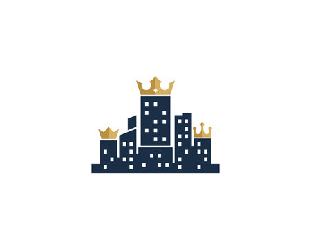 King Town Icon Logo Design Element